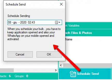 schedule messages